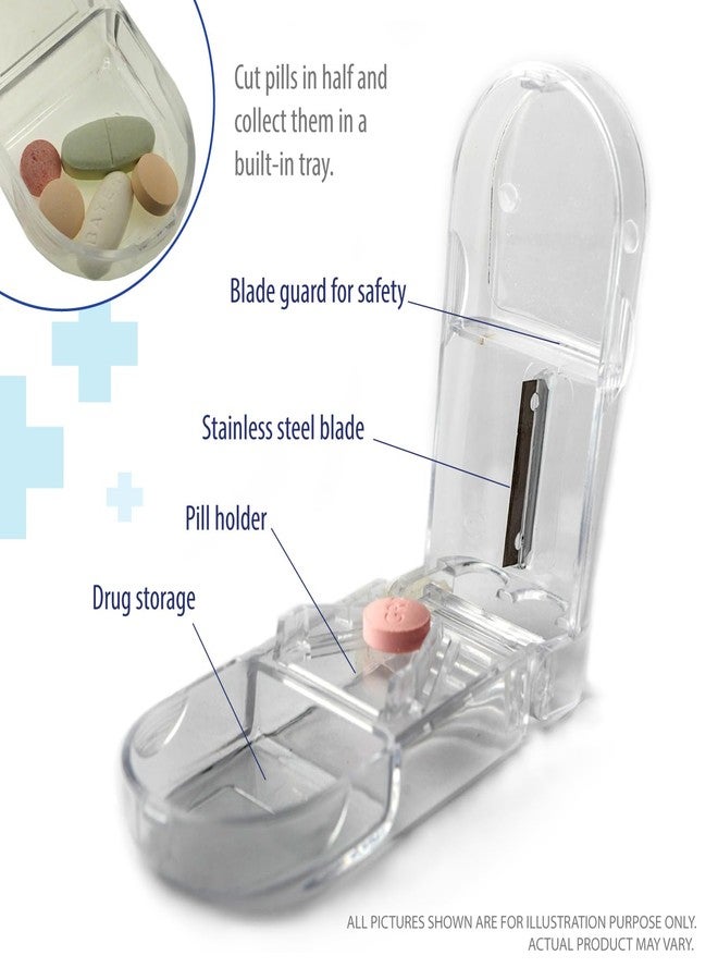 Deke Home - 31 Day Monthly Pill Organizer XL with Pill Cutter, BPA-Free, 4 Times a Day (AM PM), Large Pill Box for Multiple Daily Doses, Removable Compartments, Hard Case Travel Dispenser - Image 4